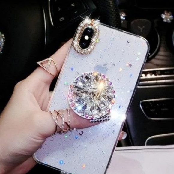 Popsocket Only Accessories - Cellphone 3D Faux Diamond 💎 Jeweled Popsocket